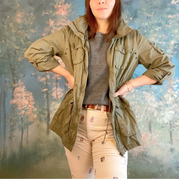 H&M army-style utility jacket, Sz. S - Picture 2 of 7